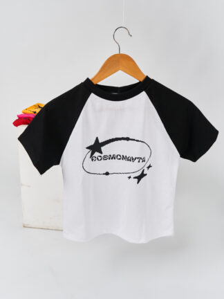 Baby Tee Cilene Blanco/Negro